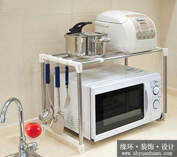 厨房装修怎样设计才使微波炉合理利用空间的呢_缘环装饰.jpg